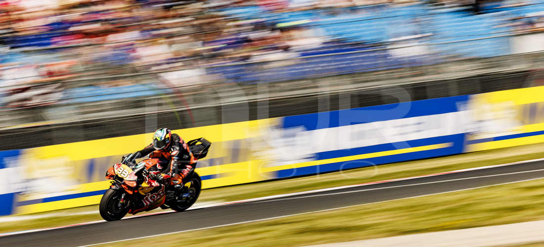 Editorial photography: Number 72 Aprilia Racing rider Marco Bezzecchi during qualifying at the 2026 Grand Prix of Hungary on [Month Day, Year]. 