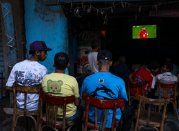Egypt Fans Watch Egypt Vs. Iran