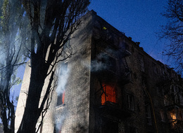 Russian army attack Kyiv with ballistic missiles.