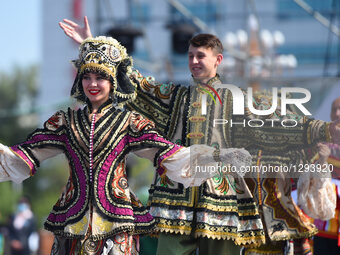 Sino-Russian-Mongolian Costume Festival in Hulunbui, Mongolia