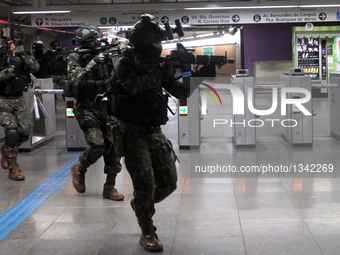 Anti-Terrorism Attack Drill In Sao Paulo, Brasil
