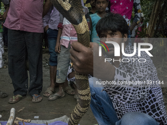 Festival Of The Hindu Snake Godness ''Manasha'' In India