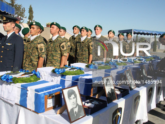 Handover Remains Ceremony At A Military Cemetery In Nicosia, Cyprus