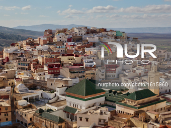 The town of Moulay Idriss in Morocco