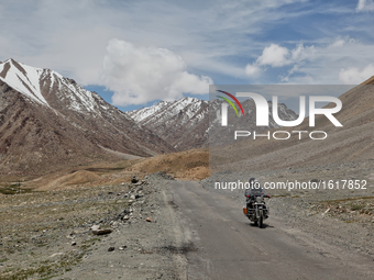 Remote road in the Himalayas in Ladakh