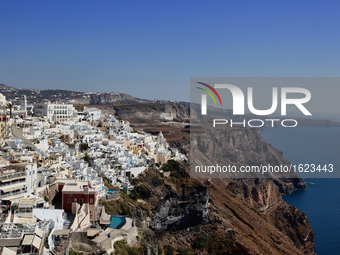 Village of Fira on Santorini Island