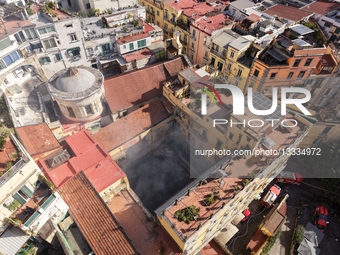 Fire At The Sannazaro Theater In Naples: Drone Footage
