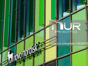 Novo Nordisk Logo On Pharmaceutical Company Office Building In Malmoe