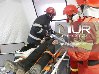 Earthquake Exercise In Bucharest, Romania