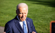 President Joe Biden speaks to reporters before boarding Marine One en route to Camp David...