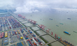 A general view of the container terminal of Taicang Port in Suzhou, Jiangsu province, Chin...