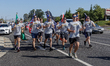 Northern California Law Enforcement Torch Run For Special Olympics Runs Along CA Highway 4...