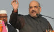 The President of India's ruling Bhartiya Janata Party (BJP) Amit Shah addresses a public m...