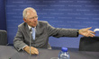 German Finance Minister Wolfgan Schaeuble  talks to the press after  the Ecofin Finance Mi...