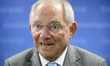 German Finance Minister Wolfgan Schaeuble  talks to the press after  the Ecofin Finance Mi...