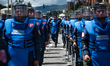 Colombia's military 'Humanitarian Demining' members take part during the annual parade of...