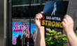 SAG-AFTRA actors and other union members picket a Barbie screening in Washington, DC.  Act...