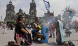 Pre-Hispanic dancers and creators of offerings from various parts of Mexico gathered in th...