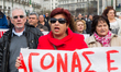 Around 100 000 greek citizens are walking in the street of Athens on Thursday, Feb 4, 2016...