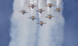 Oct 16, 2023-Seongnam, South Korea-ROK BLACK EAGLES Team performs on the sky during the Se...