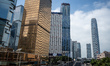 A General view showing office buildings on October 25, 2023 in Hong Kong, China. John Lee...