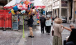 A man is selling balloons near Syntagma square in the center of Athens, Greece on October...