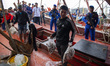Personnel from the Directorate of Maritime Police, Marine and Air Police Corps, National P...