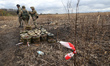 KHARKIV REGION, UKRAINE - OCTOBER 24, 2023 - Experts of a consolidated squad of the Explos...