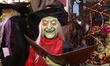 Scary creatures decorate outside the exterior of a flower shop in the Carnegie Hill sectio...
