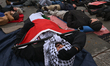 EDMONTON, CANADA - OCTOBER 23, 2023:Pro-Palestinian supporters staging a 'Die-In for Gaza...