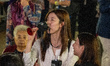 A women drinking wine at the Wine and Dine Festival on October 26, 2023 in Hong Kong, Chin...