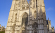 View of St. Michael and St. Gudula Cathedral, a medieval Roman Catholic cathedral in centr...