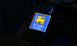 Sri Lankan Cricket Logo seen on the mobile phone on November 10, 2023, in Colombo, Sri Lan...