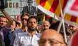 Thousands of people fill the Plaza Sant Jaume called by Nunez Feijoo (PP), in protest of t...