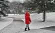 Snow is falling for the first time this season in Toronto, Ontario, Canada, on November 27...