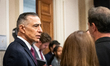 Rep. Darrell Issa (R-CA) talks with the parents of captured Israeli-American soldier Itay...