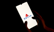 A Delta Airlines logo is being displayed on a smartphone screen in Athens, Greece, on Nove...