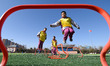 Primary school students are having a soccer training in Handan, Hebei Province, China, on...