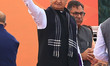 Former Rajasthan Chief Minister Ashok Gehlot is attending the swearing-in ceremony of Raja...