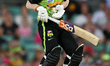 David Warner of the Thunder is batting during the BBL match between the Sydney Sixers and...