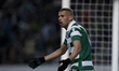 Sporting's forward Islam Slimani reacts during the Portuguese League  football match betwe...