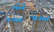 An aerial photo is showing a residential area that is currently under construction by Chin...