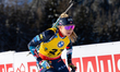 Ingrid Landmark Tandrevold of Norway is competing in the 12.5 km short individual race at...