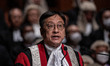The President of the Law Society of Hong Kong, Chan Chak-ming, is speaking during the Cere...