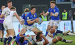 Paolo Garbisi of Italy is in action during the first match of the Guinness Six Nations tou...