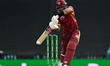Shai Hope is batting for the West Indies during game two of the Men's One Day Internationa...