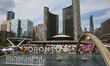 People are gathering at the Taste of India Food Festival in Toronto, Ontario, Canada, on A...