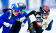 Jiwon Park is competing in the women's 500m event on the first day of the ISU World Cup Sh...