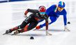 Steven Dubois is competing in the men's 500m event on the first day of the ISU World Cup S...