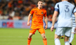 Gabriel Segal (17) of Houston Dynamo FC is competing against Andreu Fontàs (3) of Sporting...